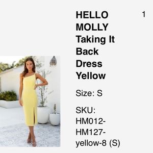 yellow one shoulder midi dress